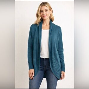 Chico's Teal Cardigan Sweater size 2 med